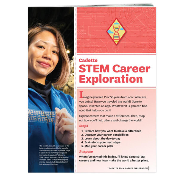 Cadette Stem Career Exploration Badge Requirements Pamphlet