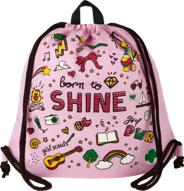 Born to Shine Drawstring Bag - Pink